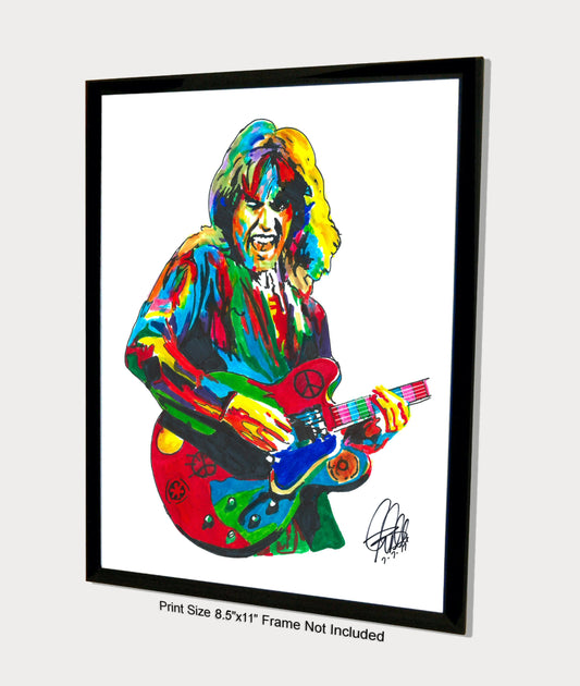 Alvin Lee Ten Years After Guitar Rock Music Poster Print Wall Art 8.5x11