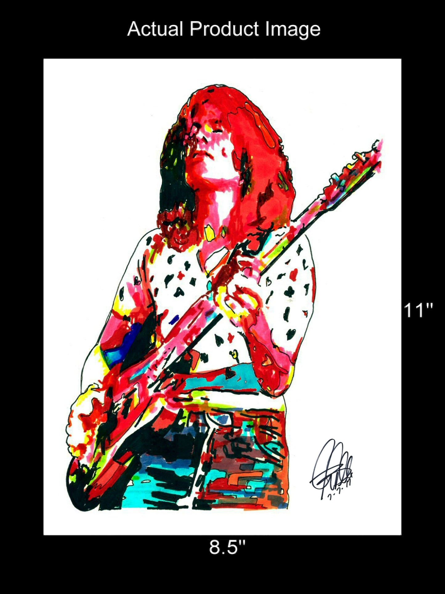 John Paul Jones Led Zeppelin Bass Hard Rock Music Poster Print Wall Art 8.5x11