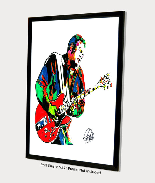 Freddie King Singer Guitar Blues Music Poster Print Wall Art 11x17