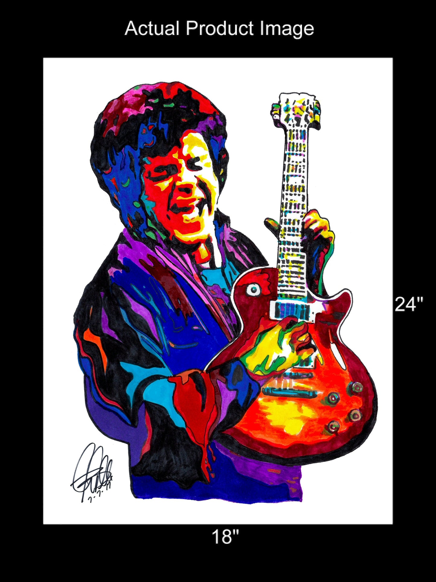 Mike Bloomfield Guitar Blues Rock Music Poster Print Wall Art 18x24