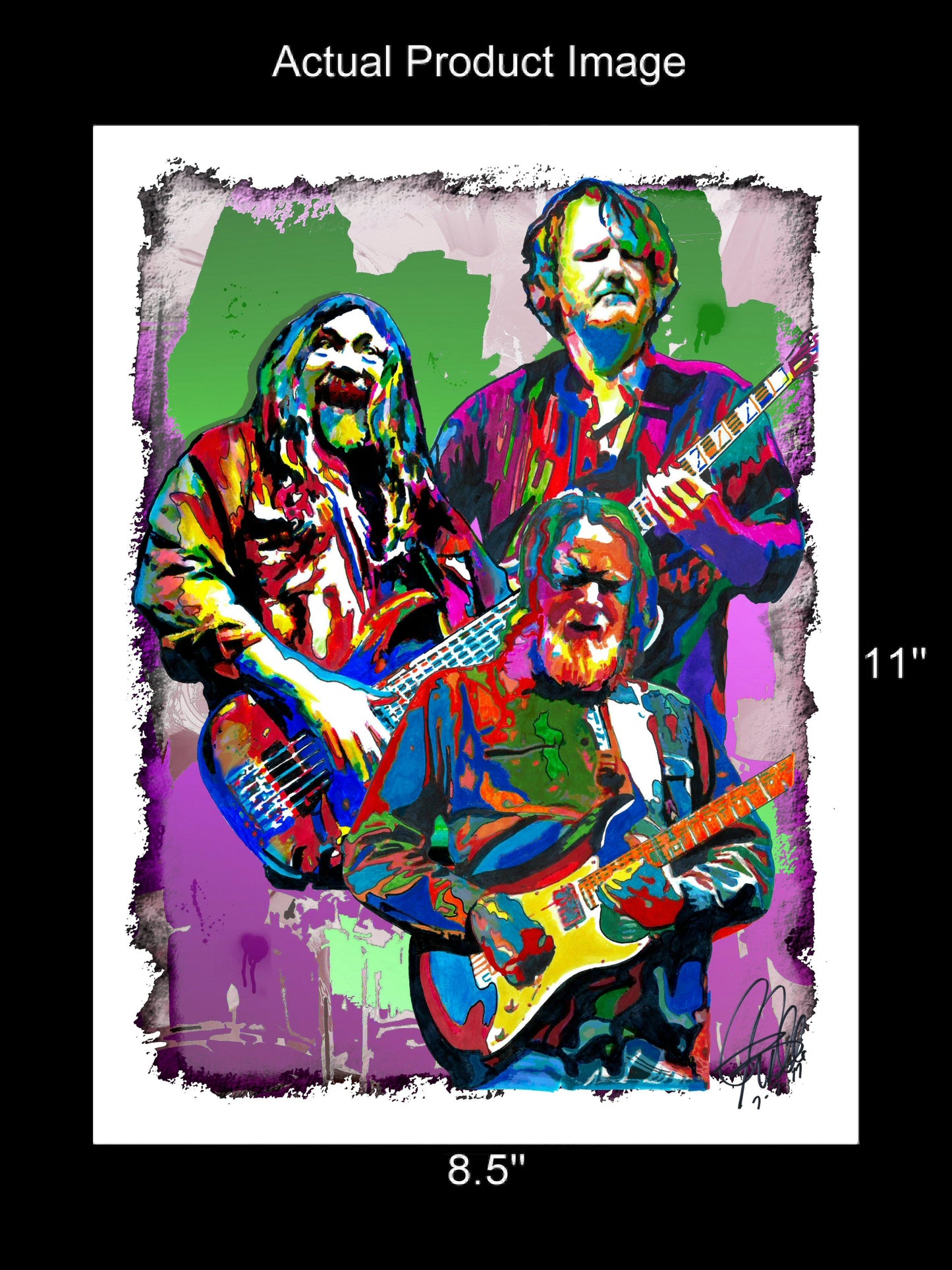 John Bell Dave Schools Jimmy Herring Rock Music Poster Print Wall Art 8.5x11