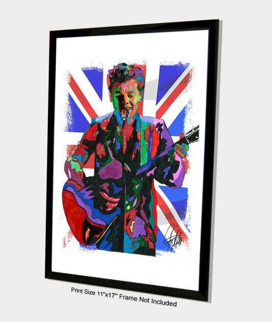 Harry Styles Singer Guitar Pop Rock Music Poster Print Wall Art 11x17