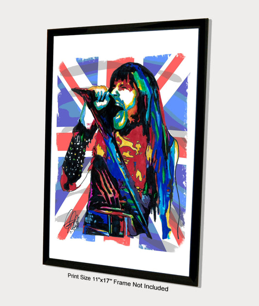 Bruce Dickinson Iron Maiden Singer Rock Music Poster Print Wall Art 11x17