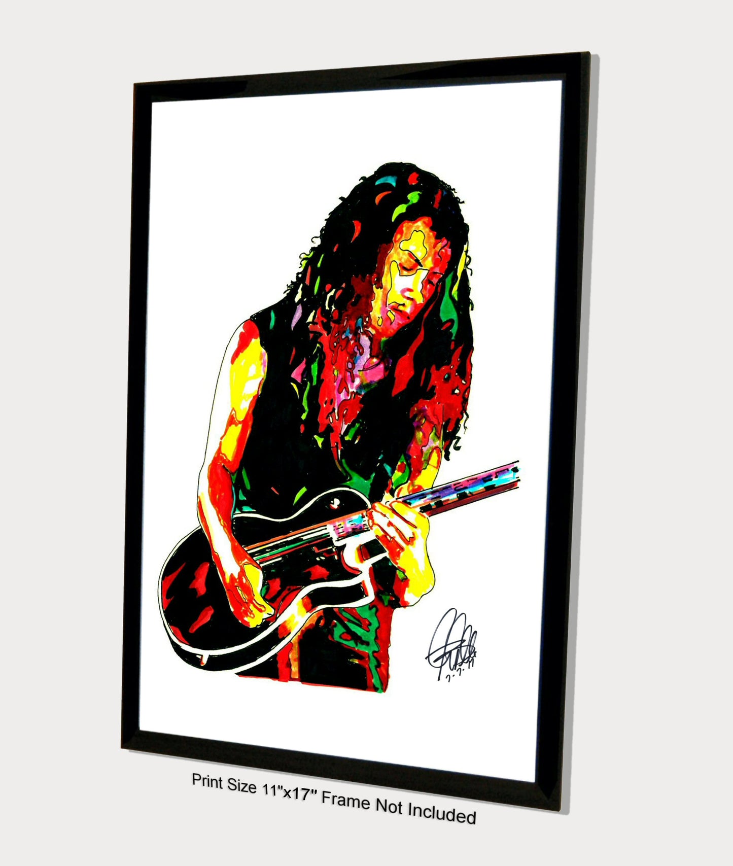 Kirk Hammett Metallica Guitar Heavy Metal Poster Metal Print Wall Art 11x17