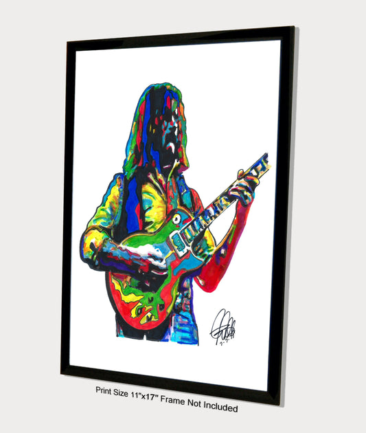 Dickey Betts The Allman Brothers Band Guitar Music Poster Print Wall Art 11x17