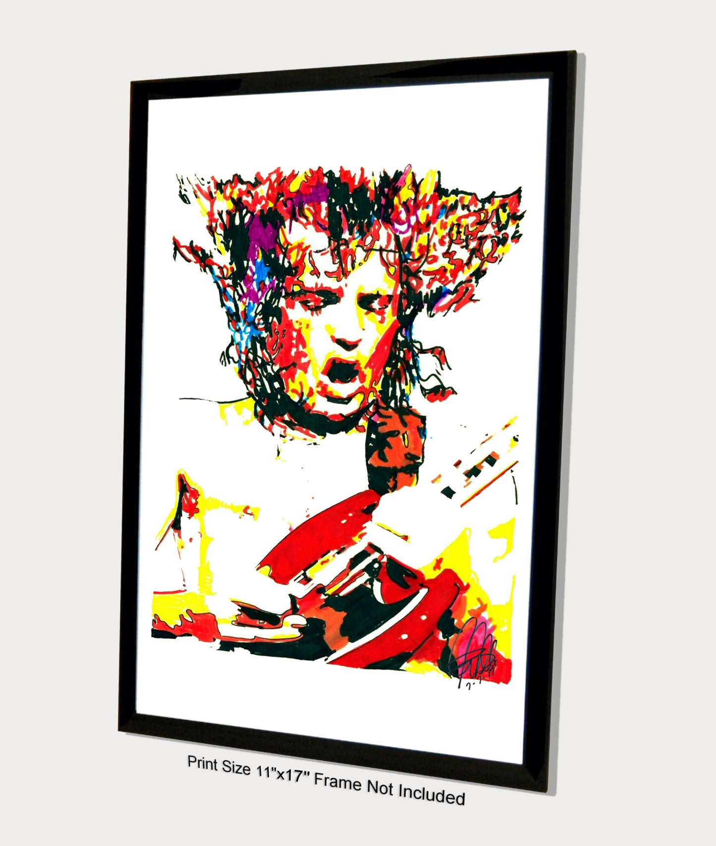 Angus Young ACDC Guitar Rock Music Poster Print Wall Art 11x17