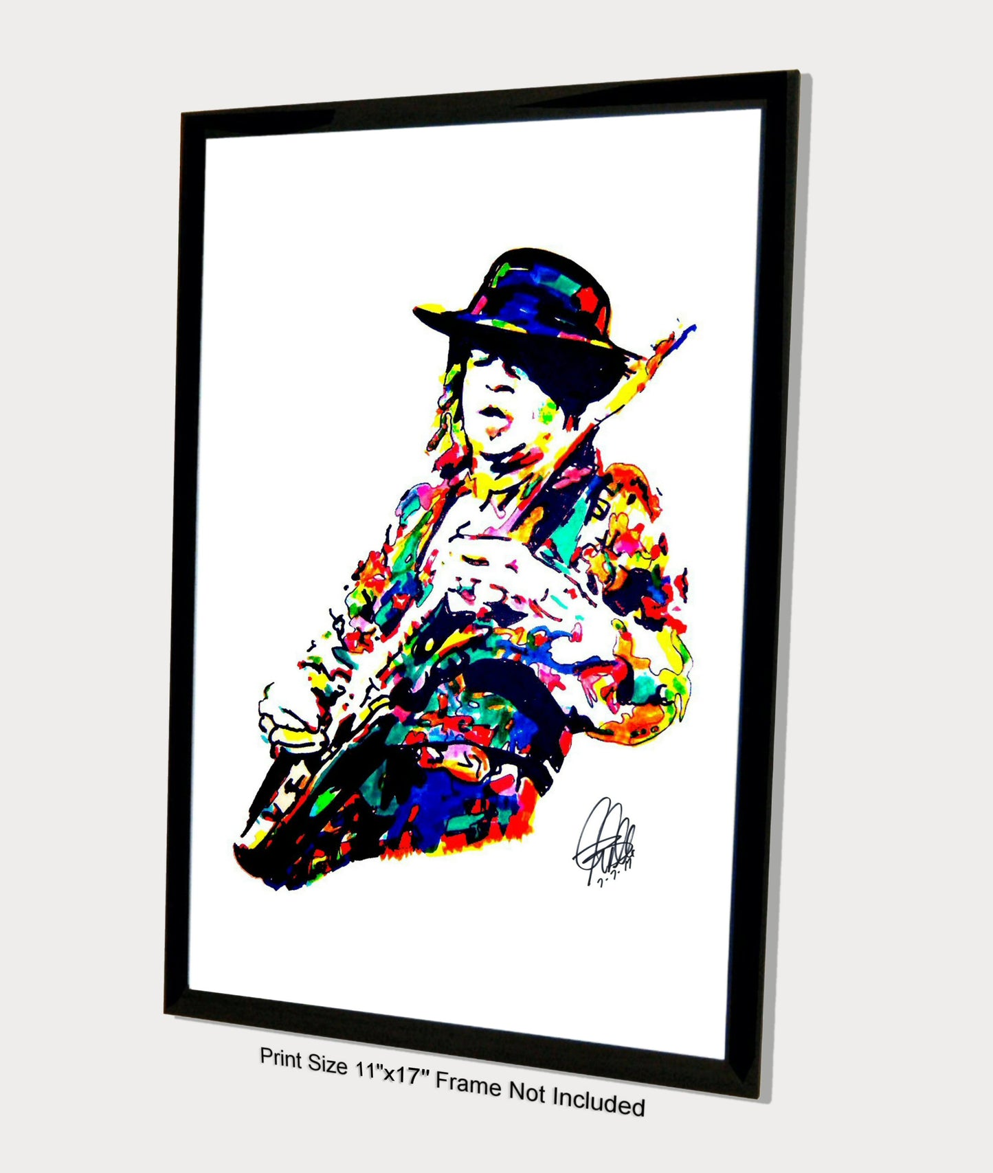 Stevie Ray Vaughan SRV Electric Blues Music Poster Print Wall Art 11x17