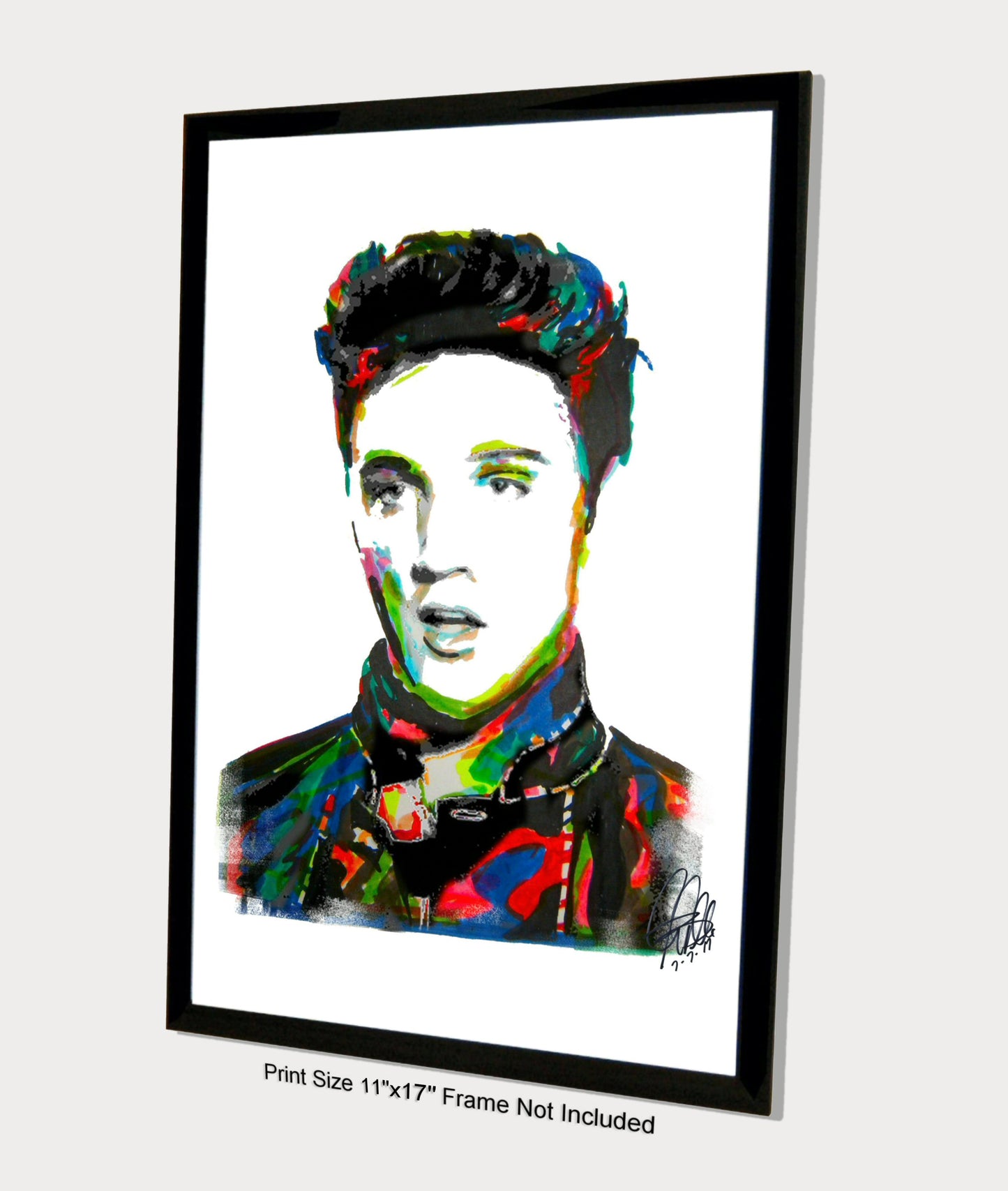 Elvis Presley Guitar Rockabilly Music Poster Print Wall Art 11x17