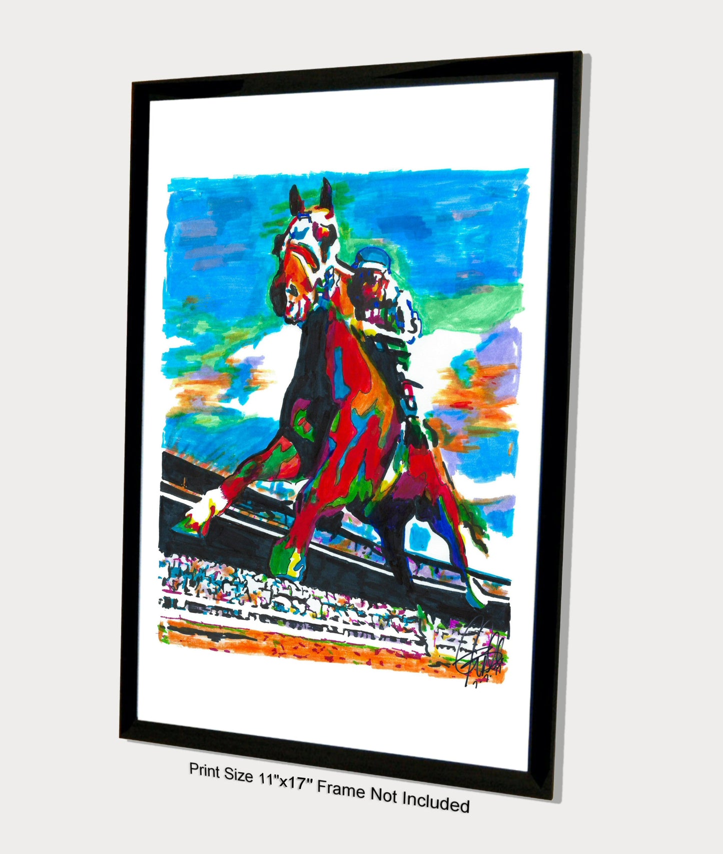 Secretariat Triple Crown Big Red Horse Racing Poster Print Wall Art 11x17