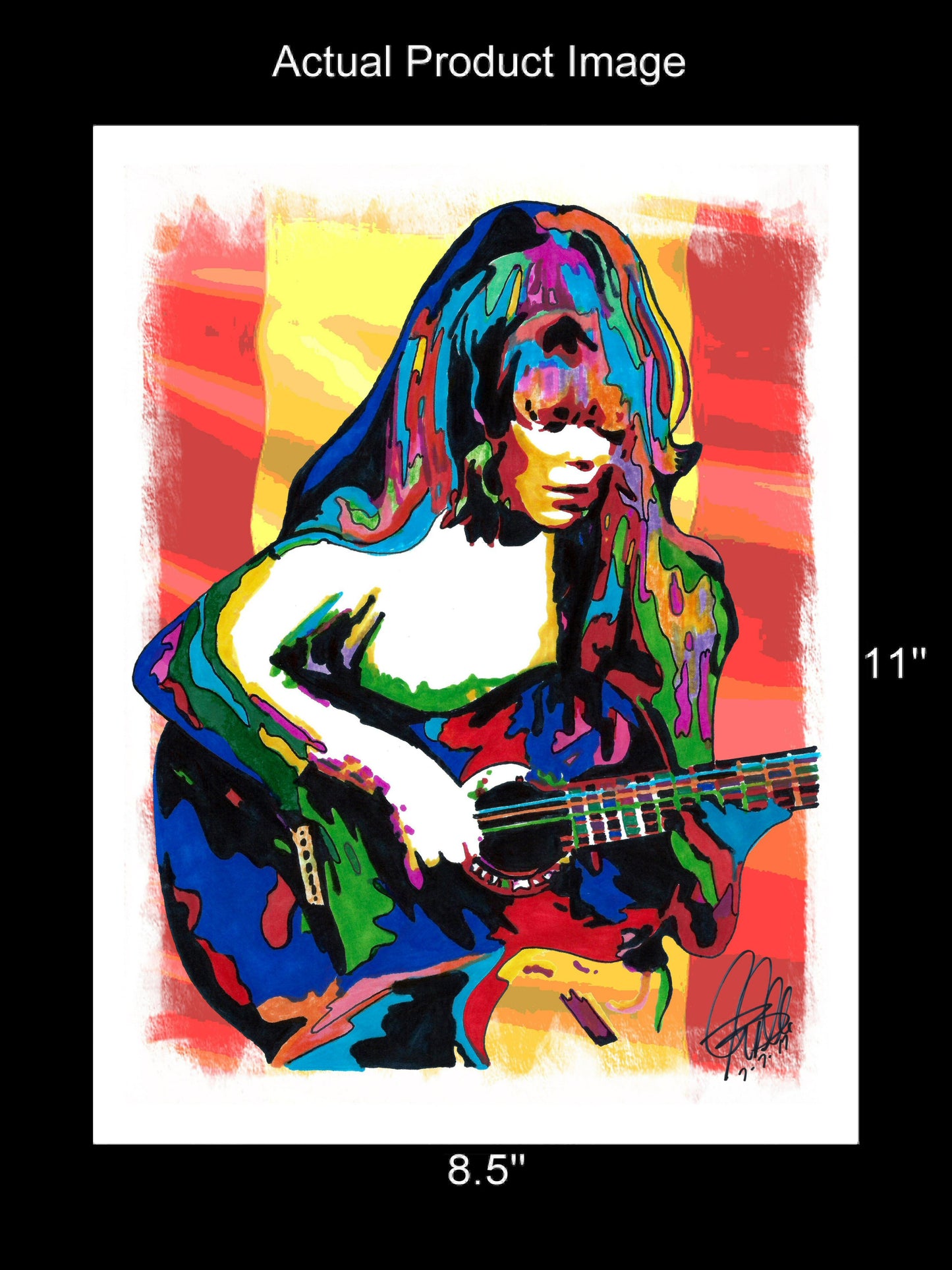 Charo Singer Flamenco Guitar Latin Music Poster Print Wall Art 8.5x11