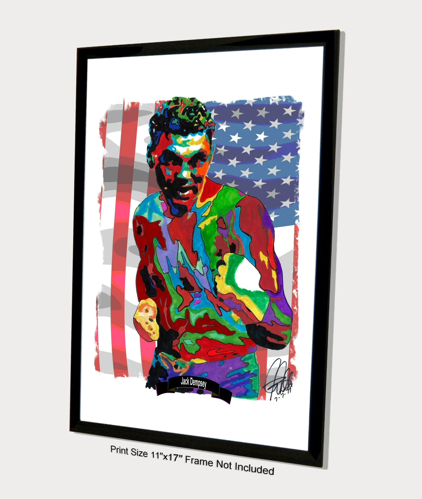 Jack Dempsey Boxing Heavyweight Sports Poster Print Wall Art 11x17