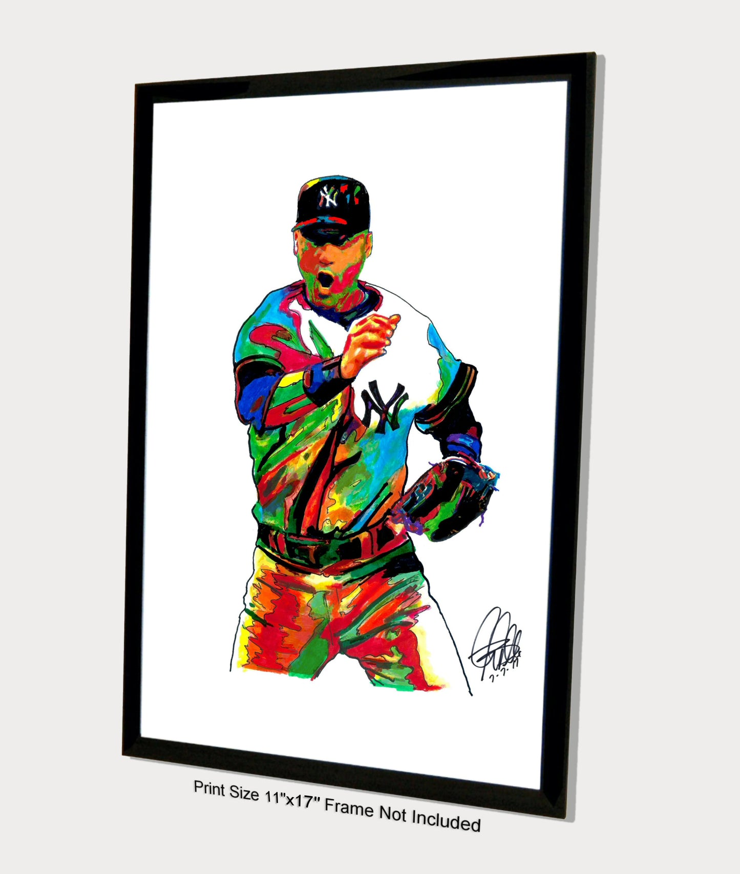 Derek Jeter New York Yankees Sports Poster Print Wall Art 11x17