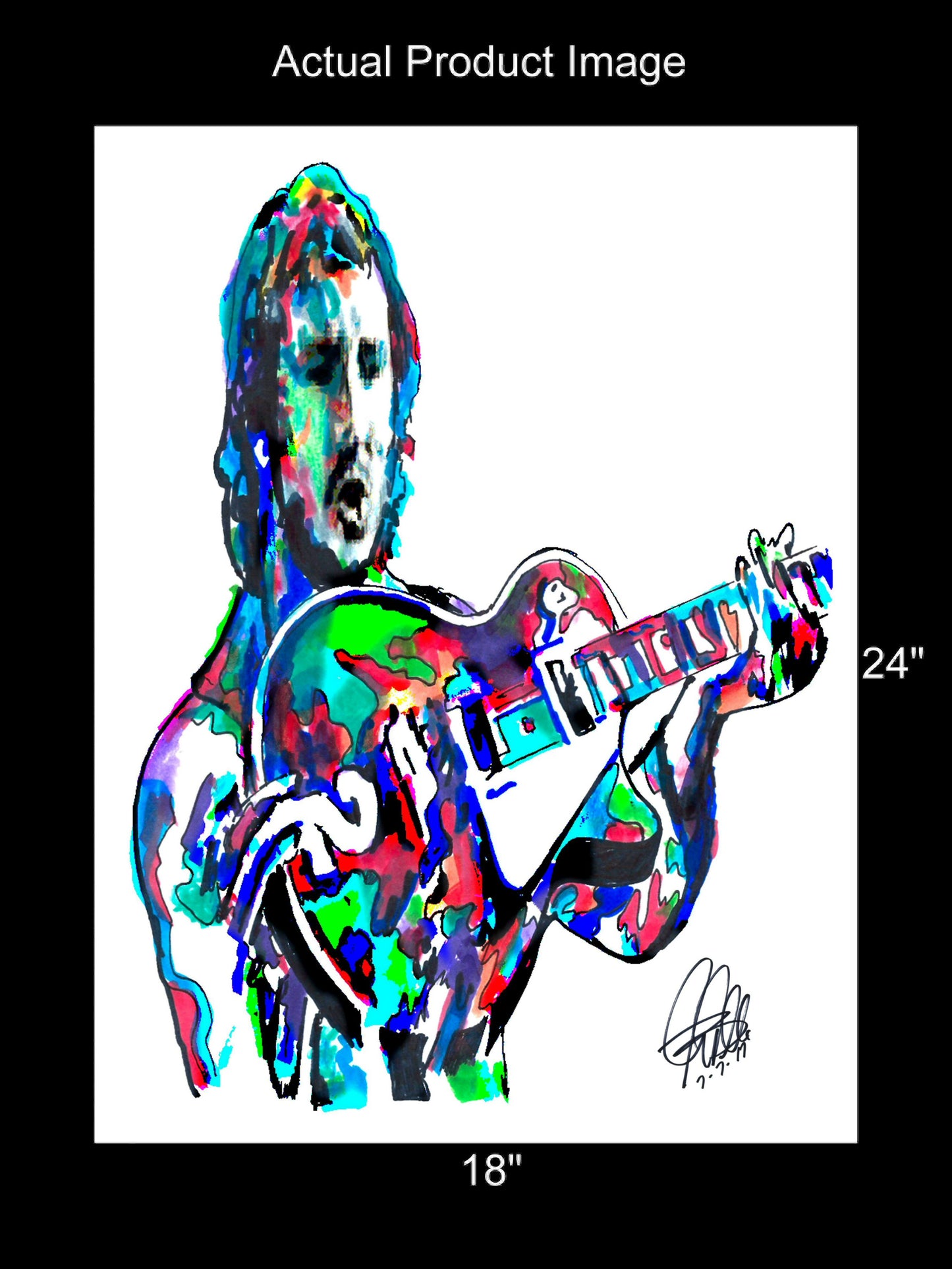 Pete Townshend The Who Guitar Rock Music Print Poster Wall Art 18x24