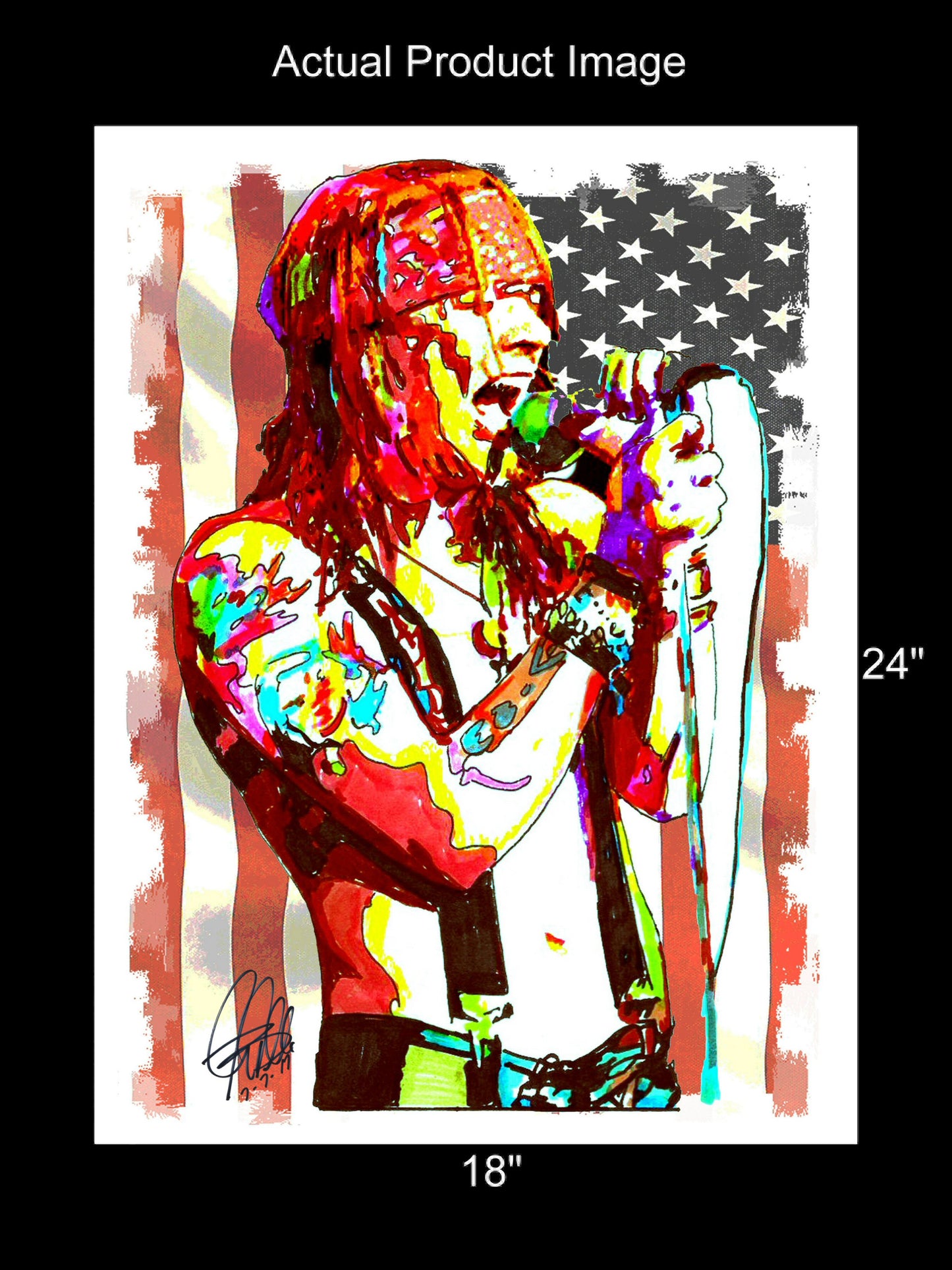 Axl Rose Guns N Roses Singer Hard Rock Music Poster Print Wall Art 18x24