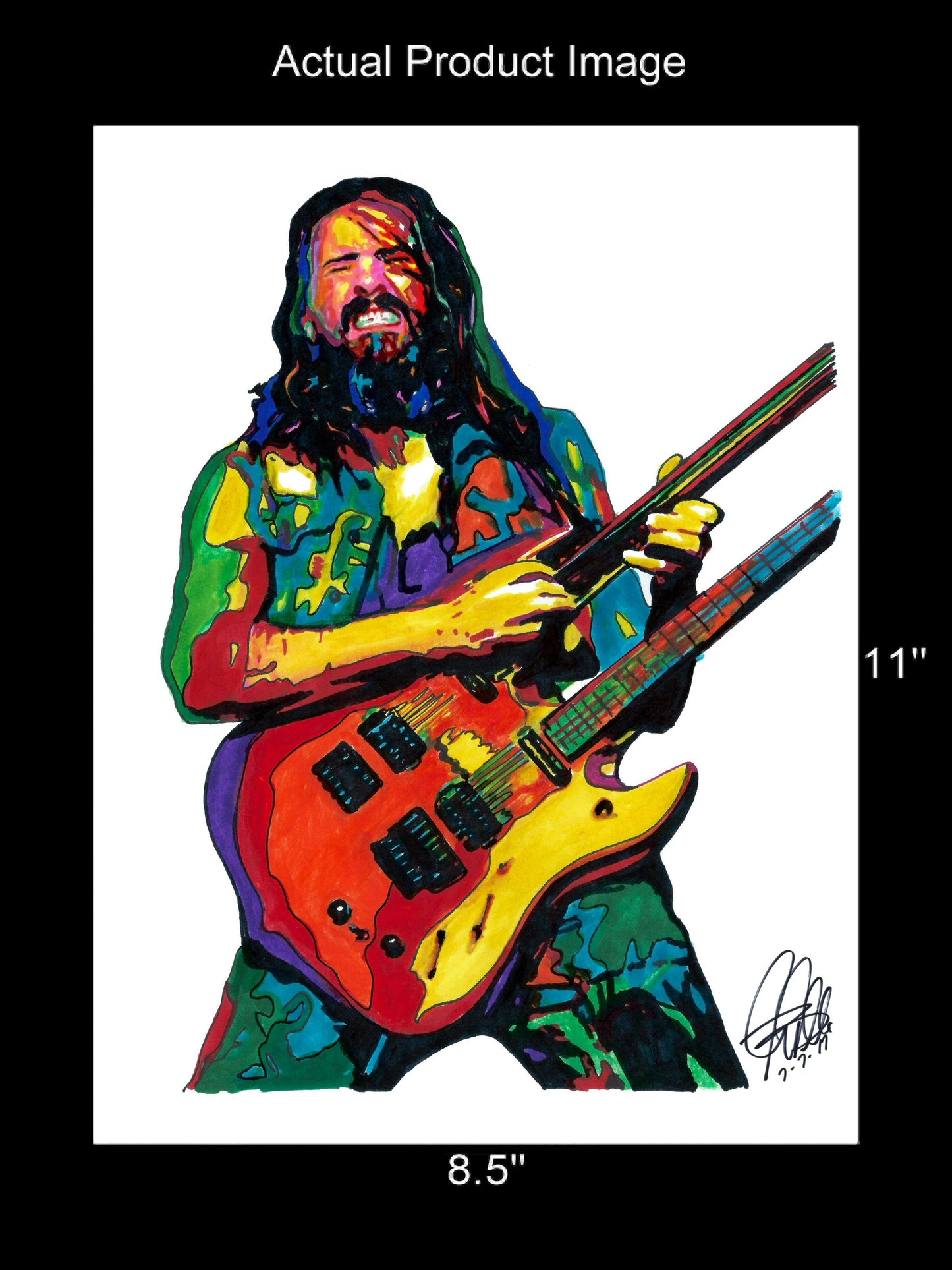 Ron Bumblefoot Thal Guitar Metal Rock Music Poster Print Wall Art 8.5x11