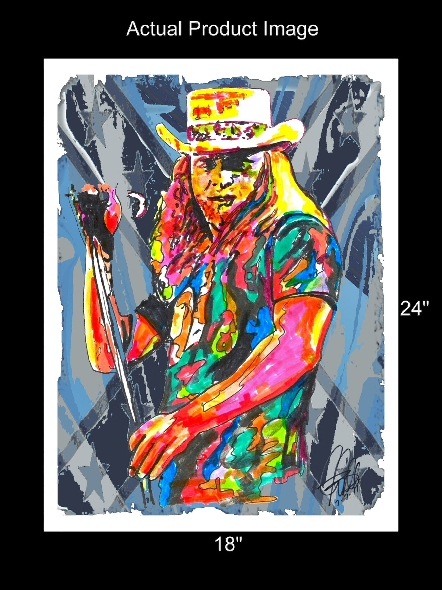 Ronnie Van Zant Lynyrd Skynyrd Rock Poster Print Wall Art 18x24