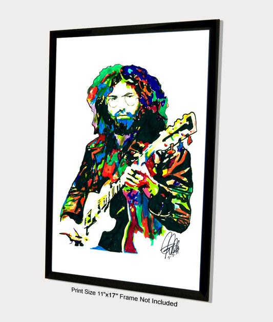 Jerry Garcia Grateful Dead Singer Guitar Rock Music Poster Print Wall Art 11x17