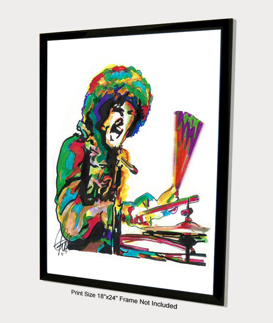 Mitch Mitchell Jimi Hendrix Experience Drums Music Poster Print Wall Art 18x24