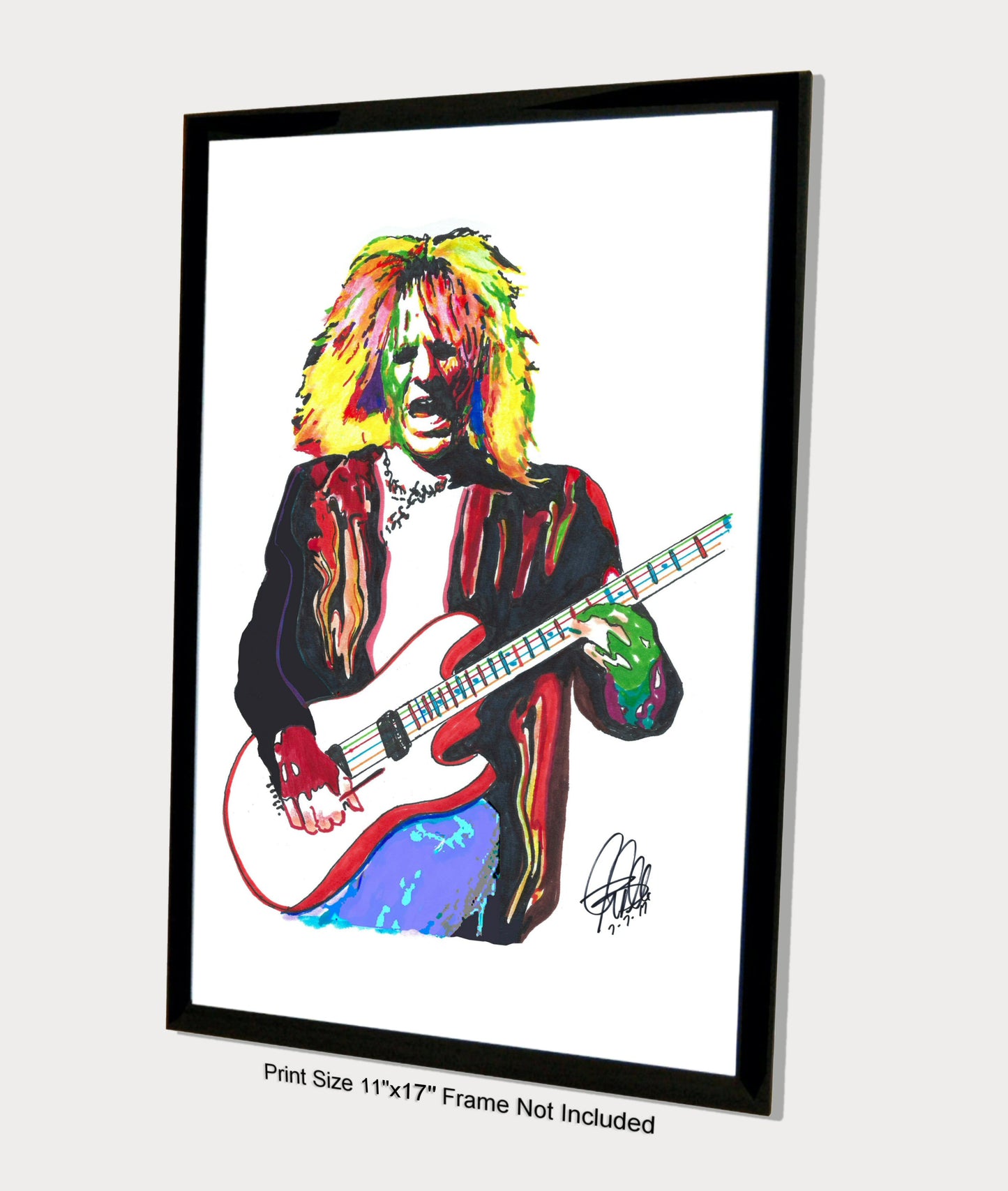 CC DeVille Poison Guitar Hard Rock Music Poster Print Wall Art 11x17