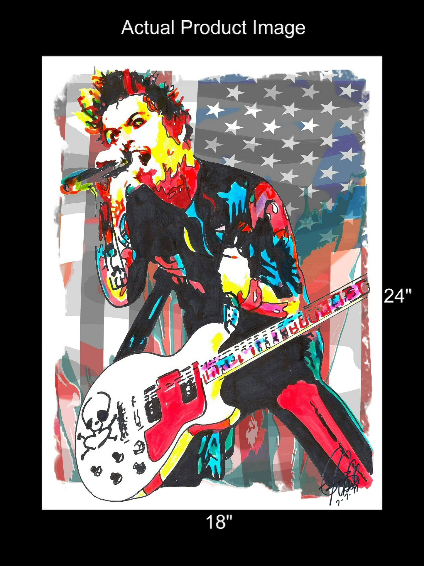 Billie Joe Armstrong Green Day Punk Rock Music Poster Print Wall Art 18x24