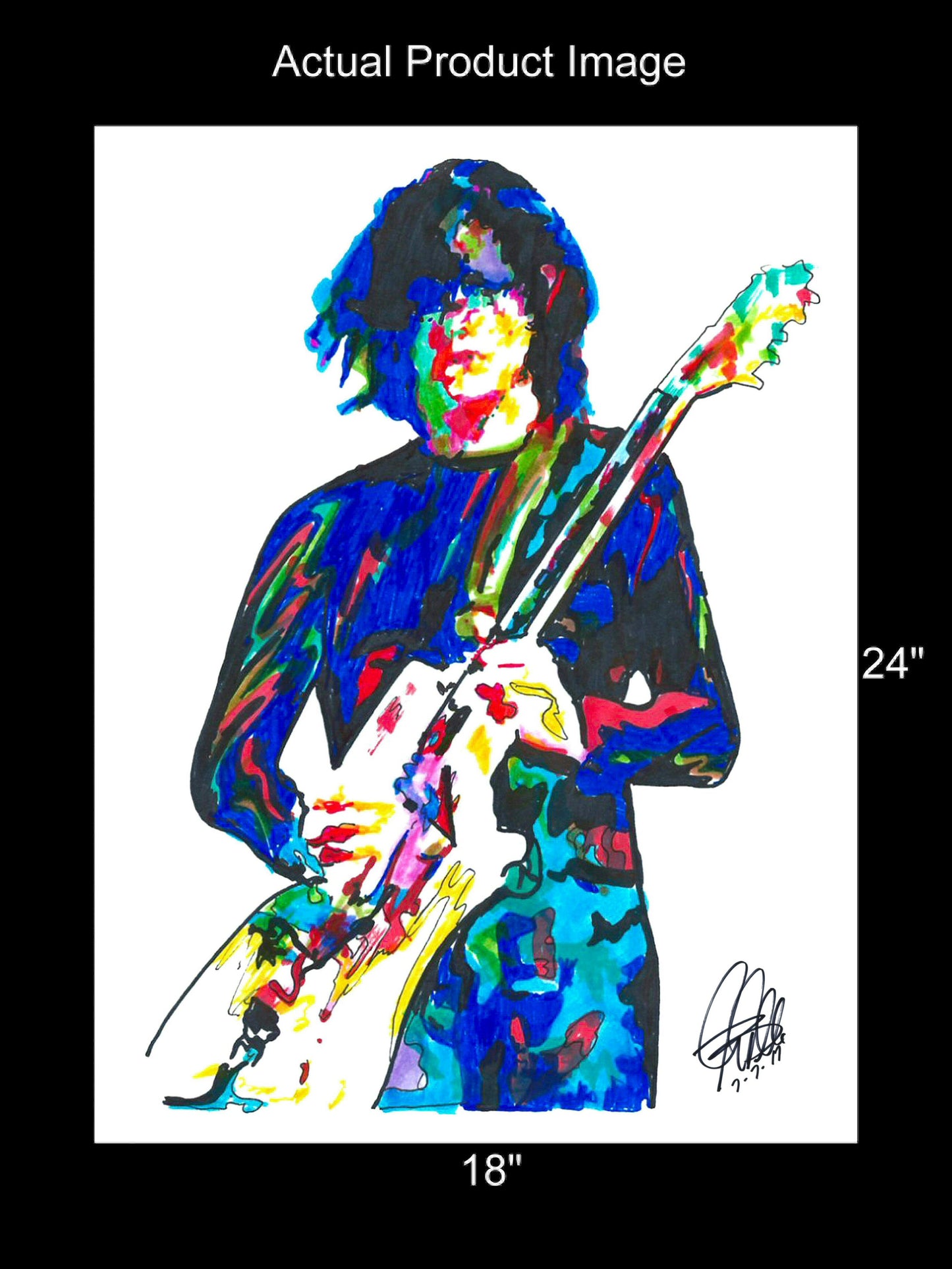 Jack White The Dead Weather Guitar Rock Music Poster Print Wall Art 18x24