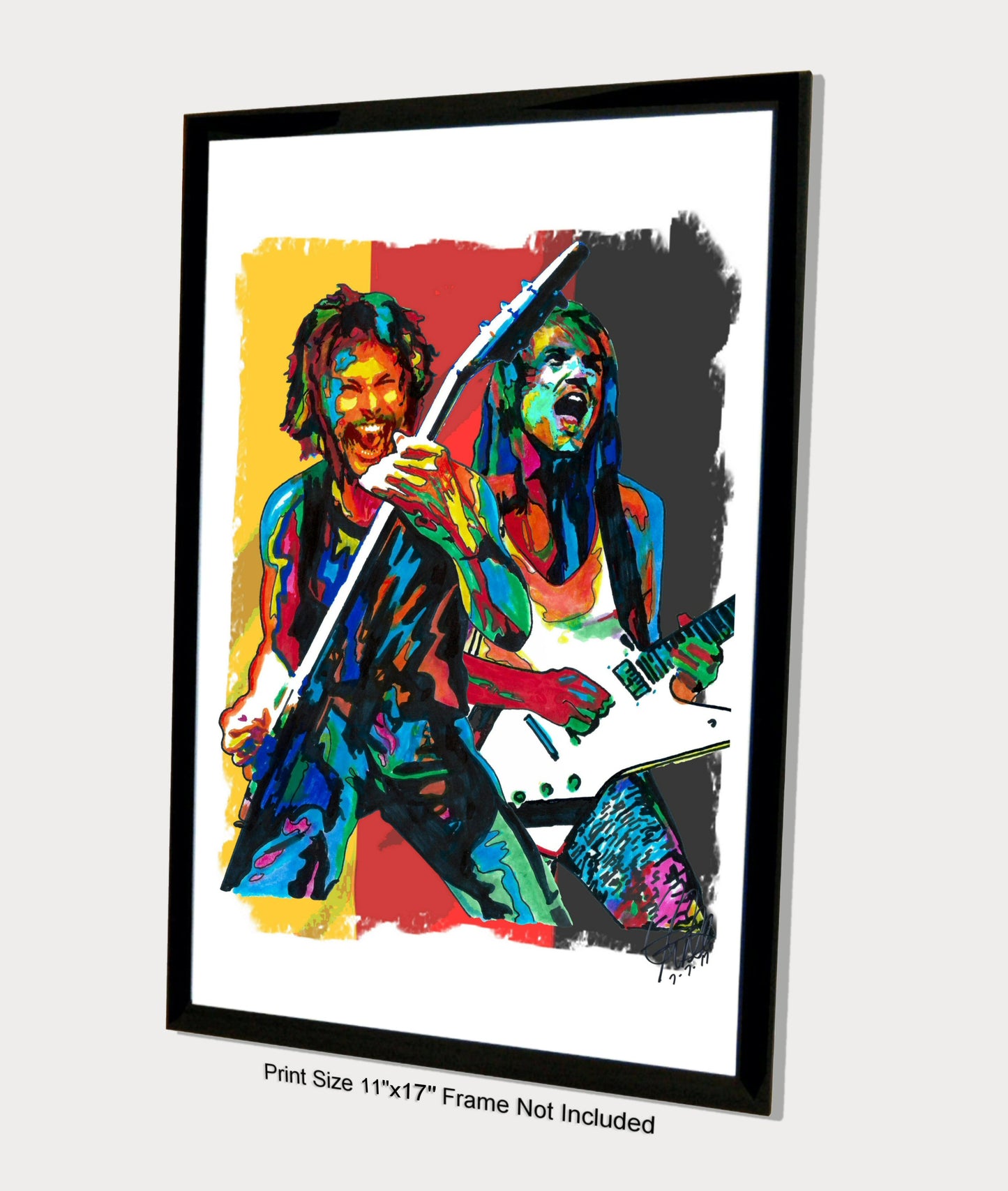 Rudolf Schenker Matthias Jabs Scorpions Guitar Music Poster Print 11x17