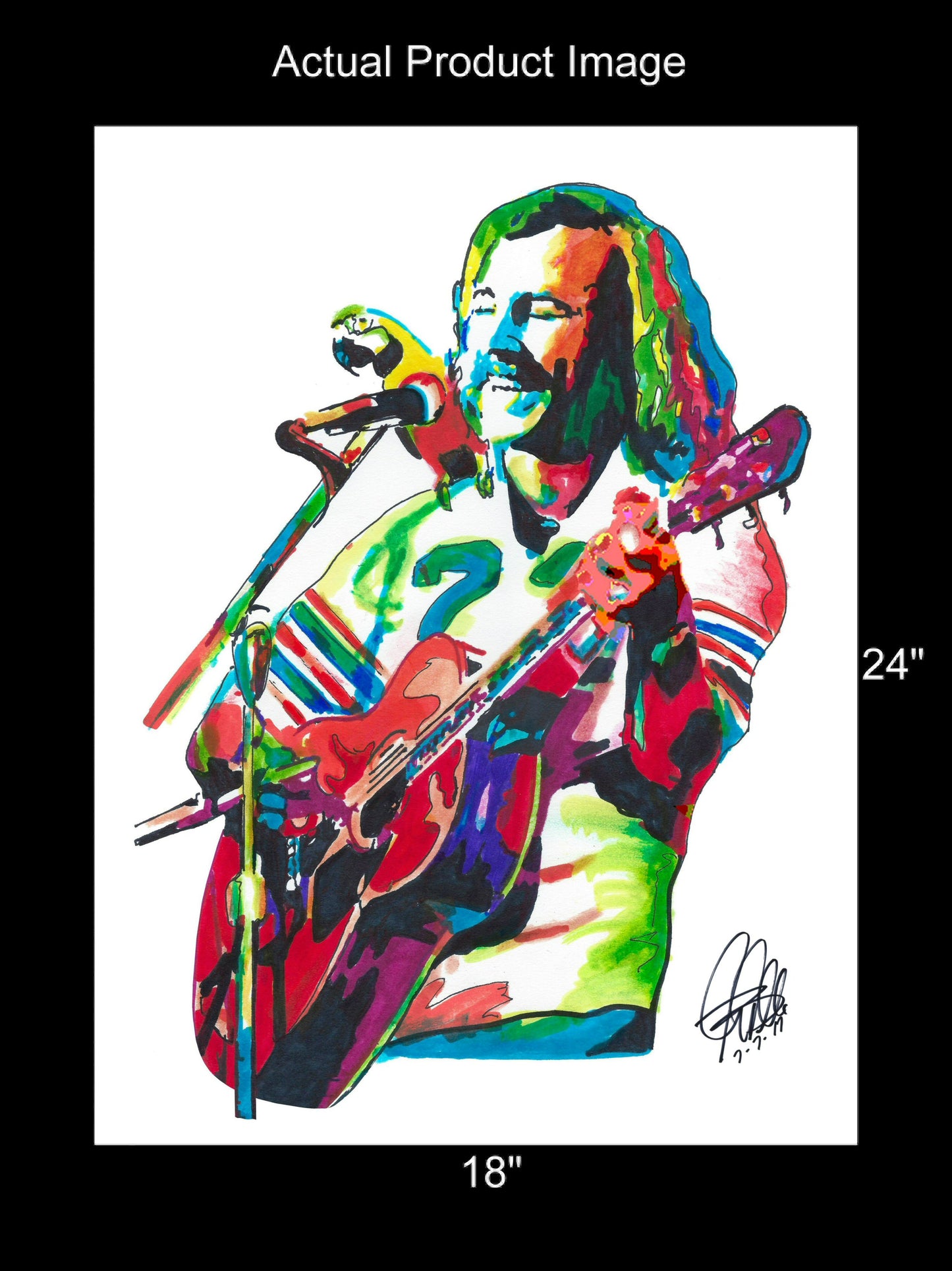 Jimmy Buffett Singer Guitar Rock Folk Music Poster Print Wall Art 18x24