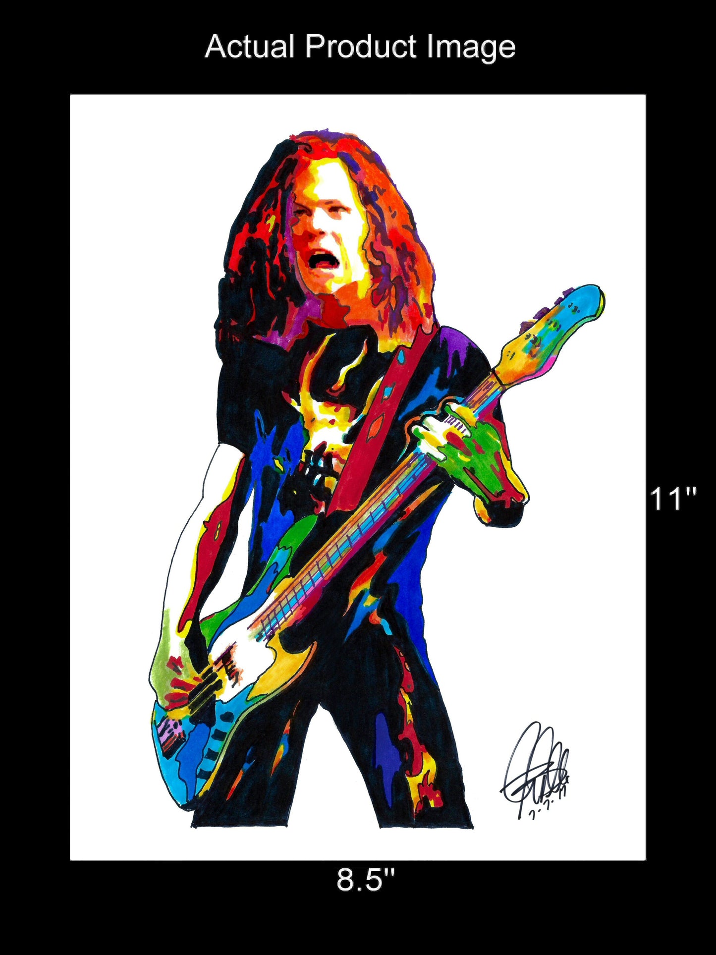 Jason Newsted Metallica Bass Guitar Rock Music Poster Print Wall Art 8.5x11