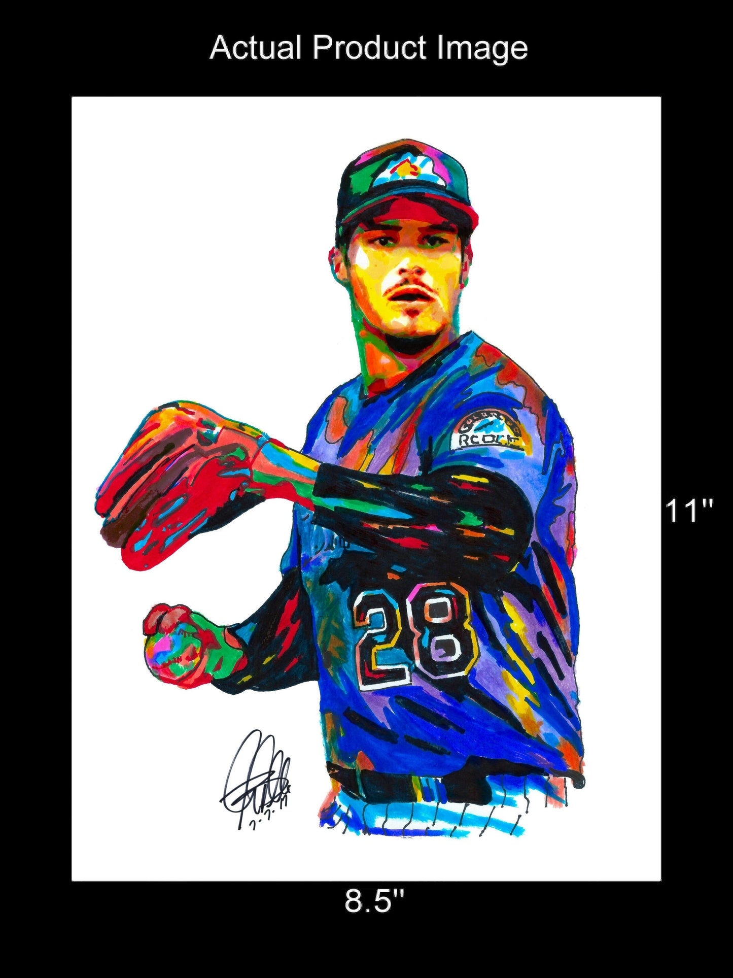 Nolan Arenado Colorado Rockies MLB Baseball Poster Print Wall Art 8.5x11