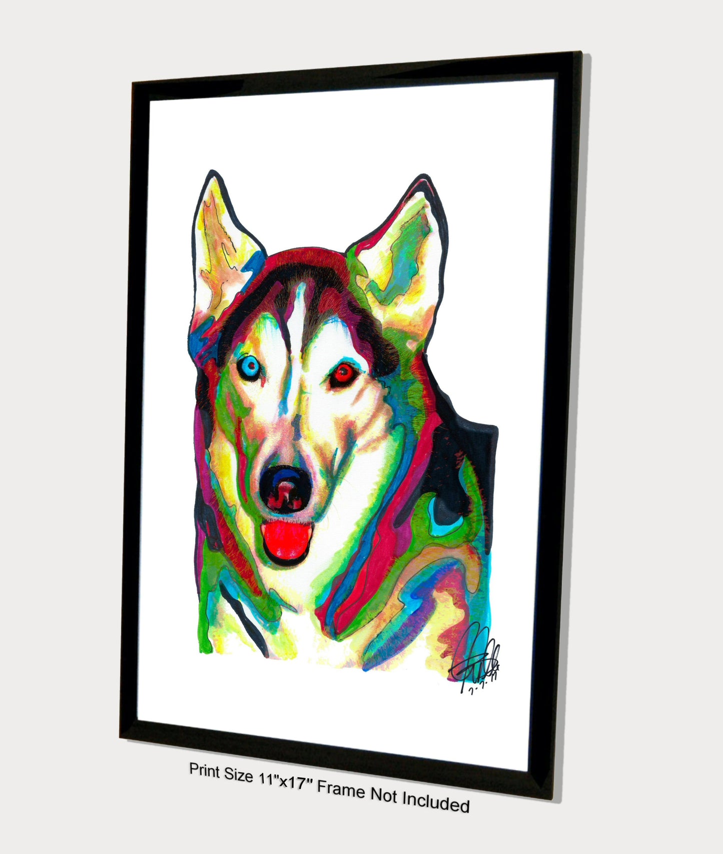 Siberian Husky Alaska Sled Dog Pet Poster Print Wall Art 11x17