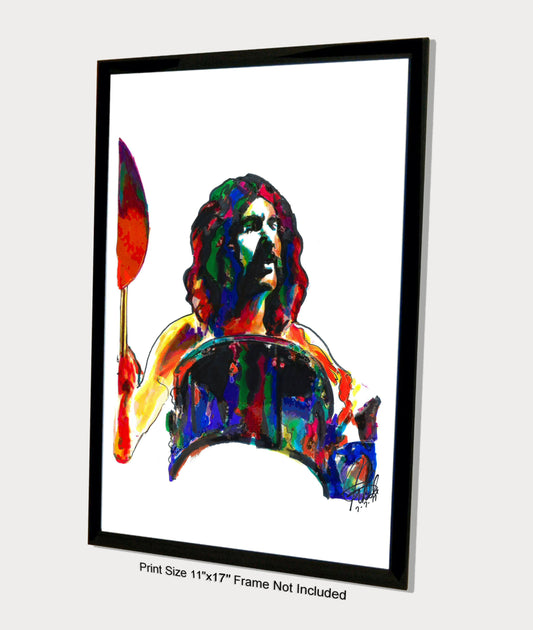 Nick Mason Pink Floyd Drums Rock Music Poster Print Wall Art 11x17