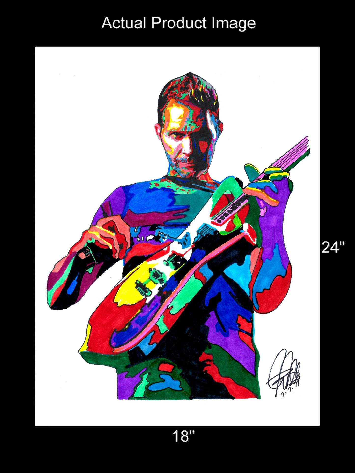 Paul Gilbert MR Big Guitar Rock Music Poster Print Wall Art 8.5x11