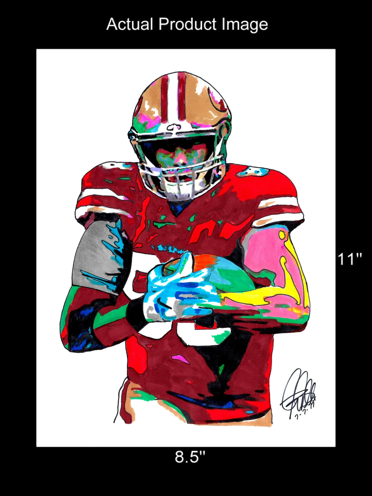 George Kittle San Francisco 49ers Football Sports Print Poster Wall Art 8.5x11