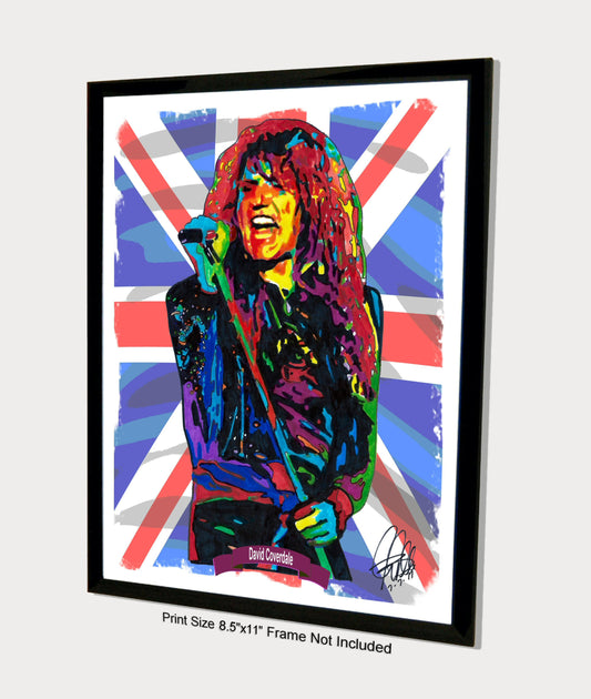 David Coverdale Whitesnake Singer Hard Rock Music Poster Print Wall Art 8.5x11