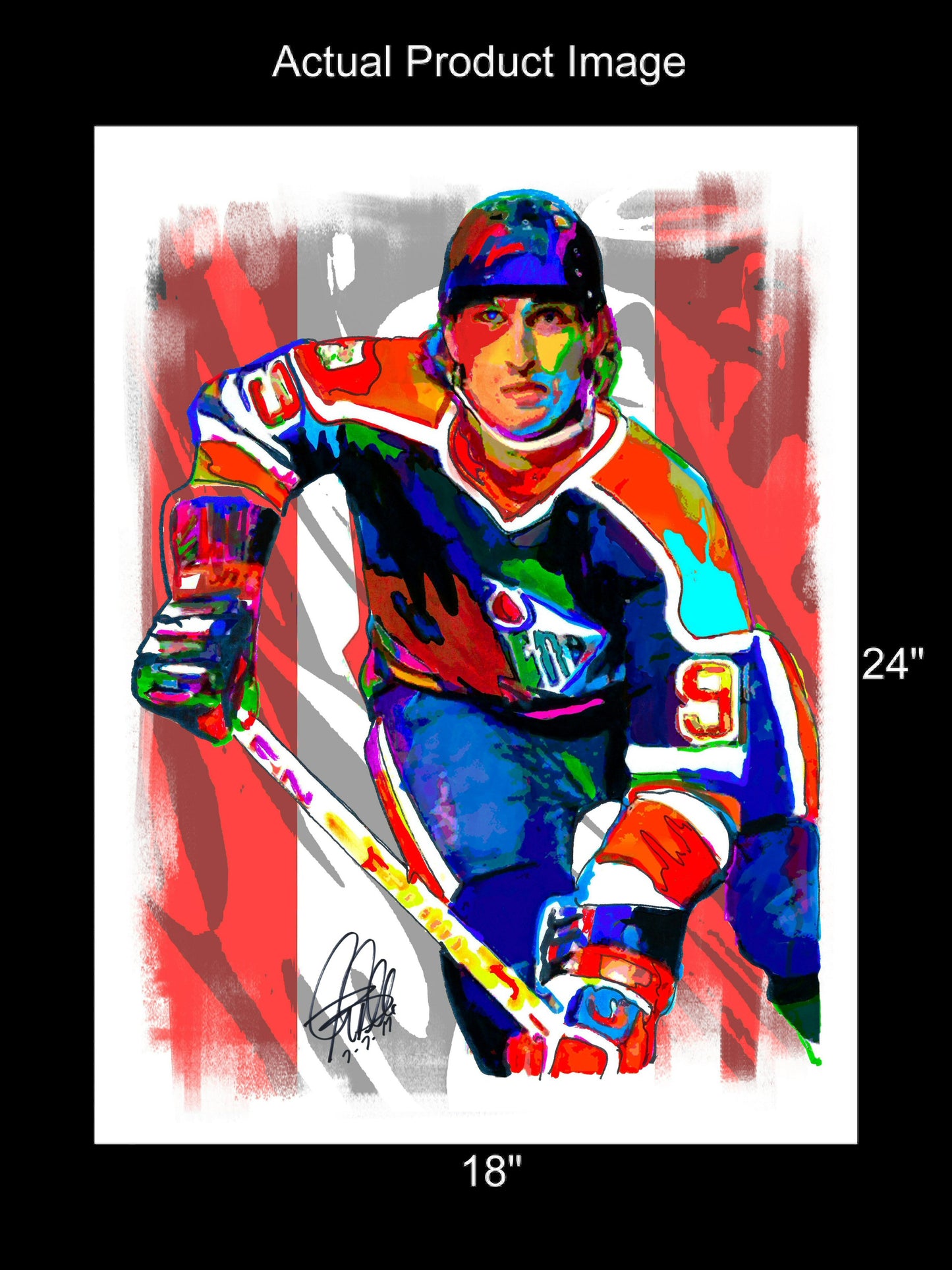 Wayne Gretzky Edmonton Oilers Ice Hockey Sports Print Poster Wall Art 18x24