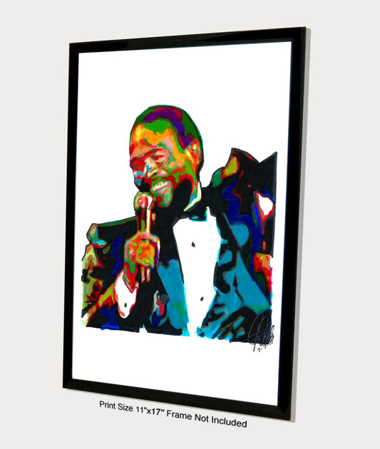 Marvin Gaye Singer R&B Music Poster Print Wall Art 11x17