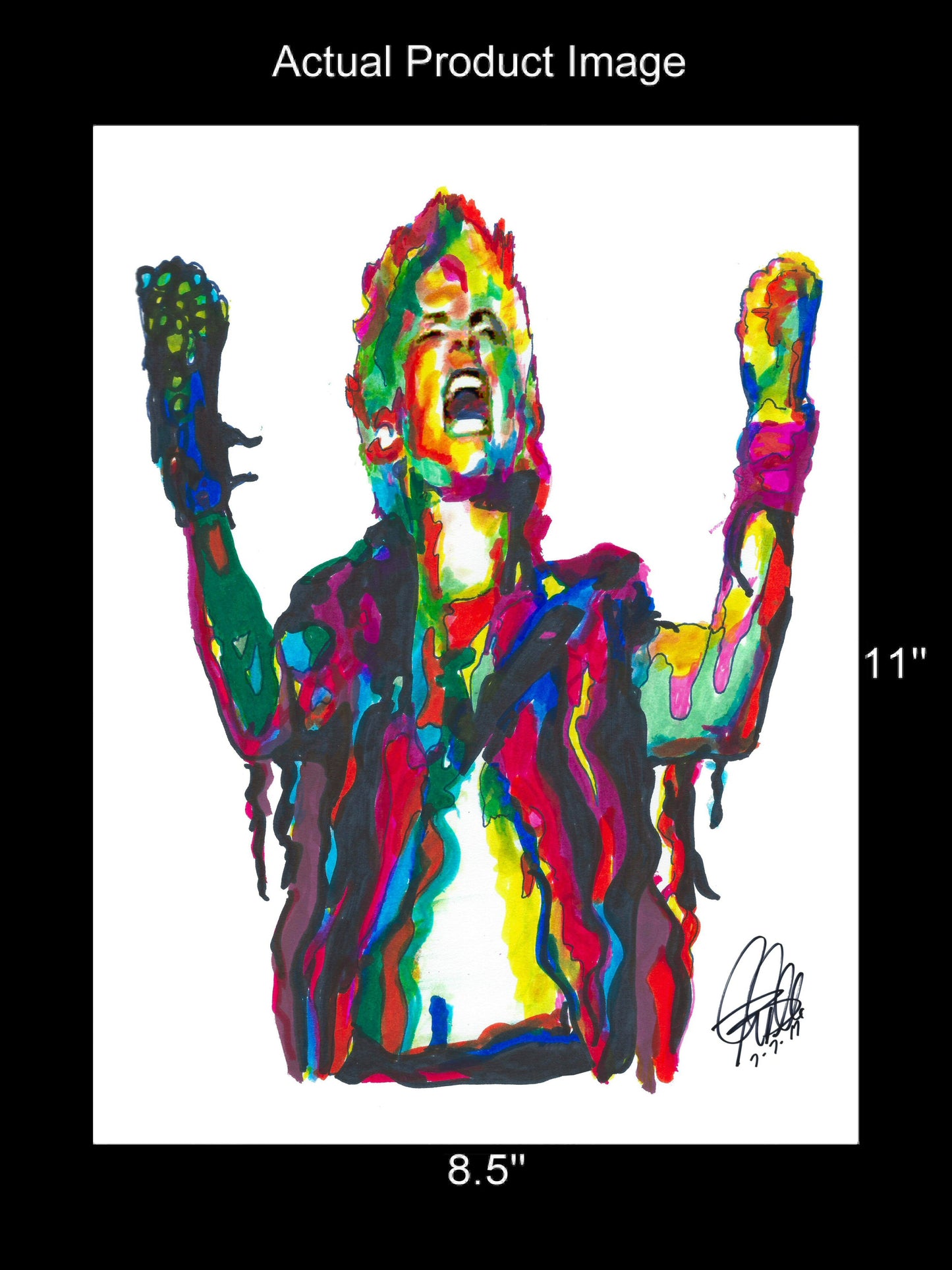 Billy Idol Singer Punk Rock Music Wall Art Poster Print 8.5x11