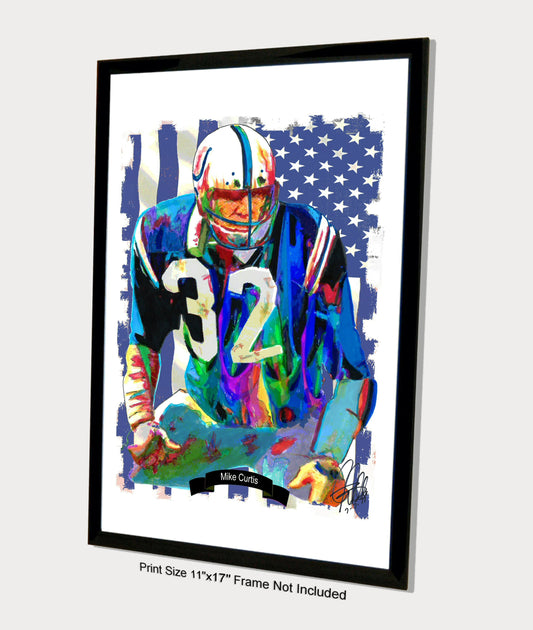 Mike Curtis Baltimore Colts MLB Football Poster Print Wall Art 11x17