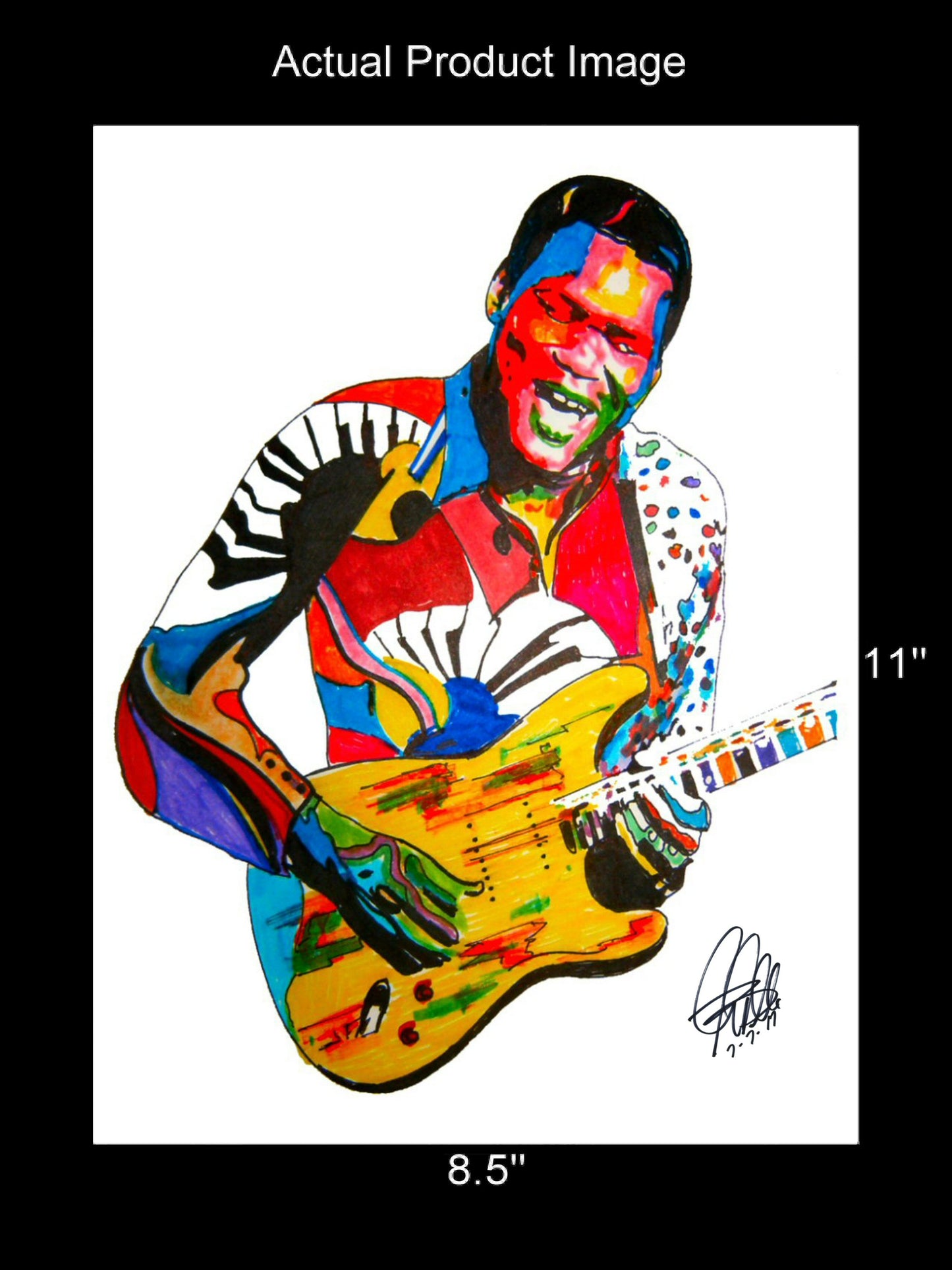 Robert Cray Singer Blues Rock Guitar Music Poster Print Wall Art 8.5x11