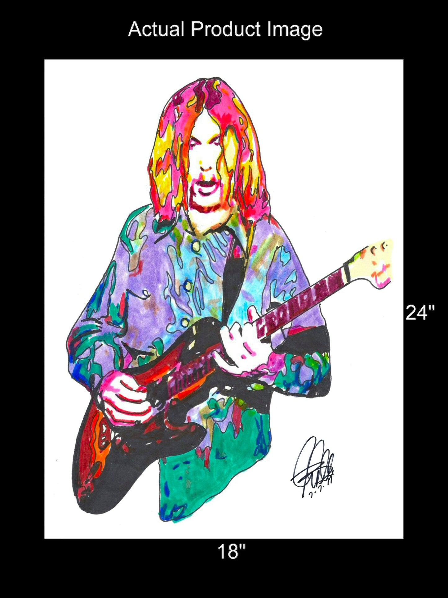 Duane Allman The Allman Brothers Guitar Music Poster Print Wall Art 18x24