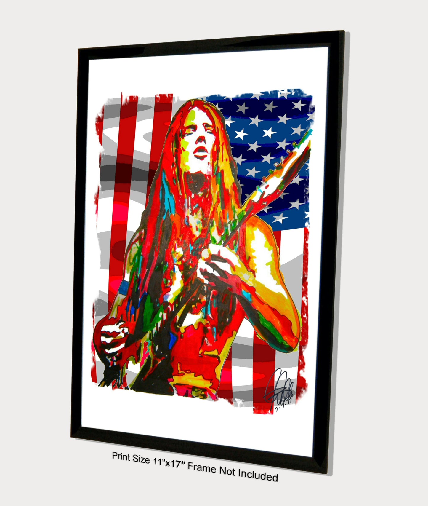 Mark Farner Grand Funk Railroad Guitar Hard Rock Music Poster Print Art 11x17