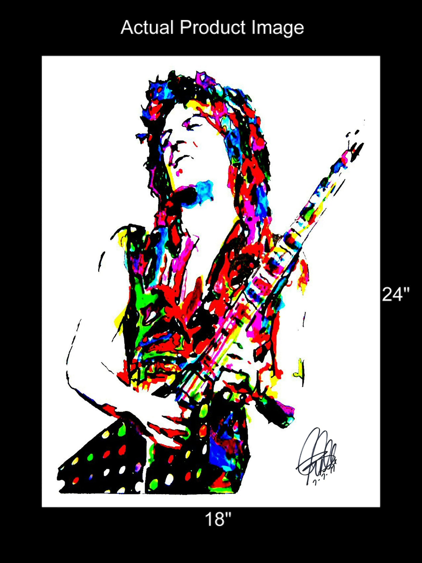 Randy Rhoads Ozzy Guitar Heavy Metal Rock Music Poster Print Wall Art 18x24