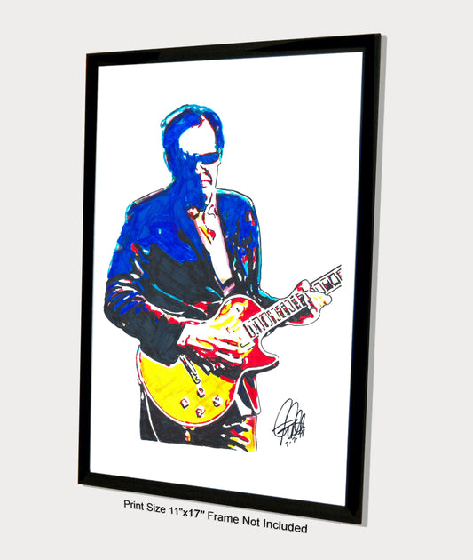 Joe Bonamassa Blues Hard Rock Guitar Music Poster Print Wall Art 11x17