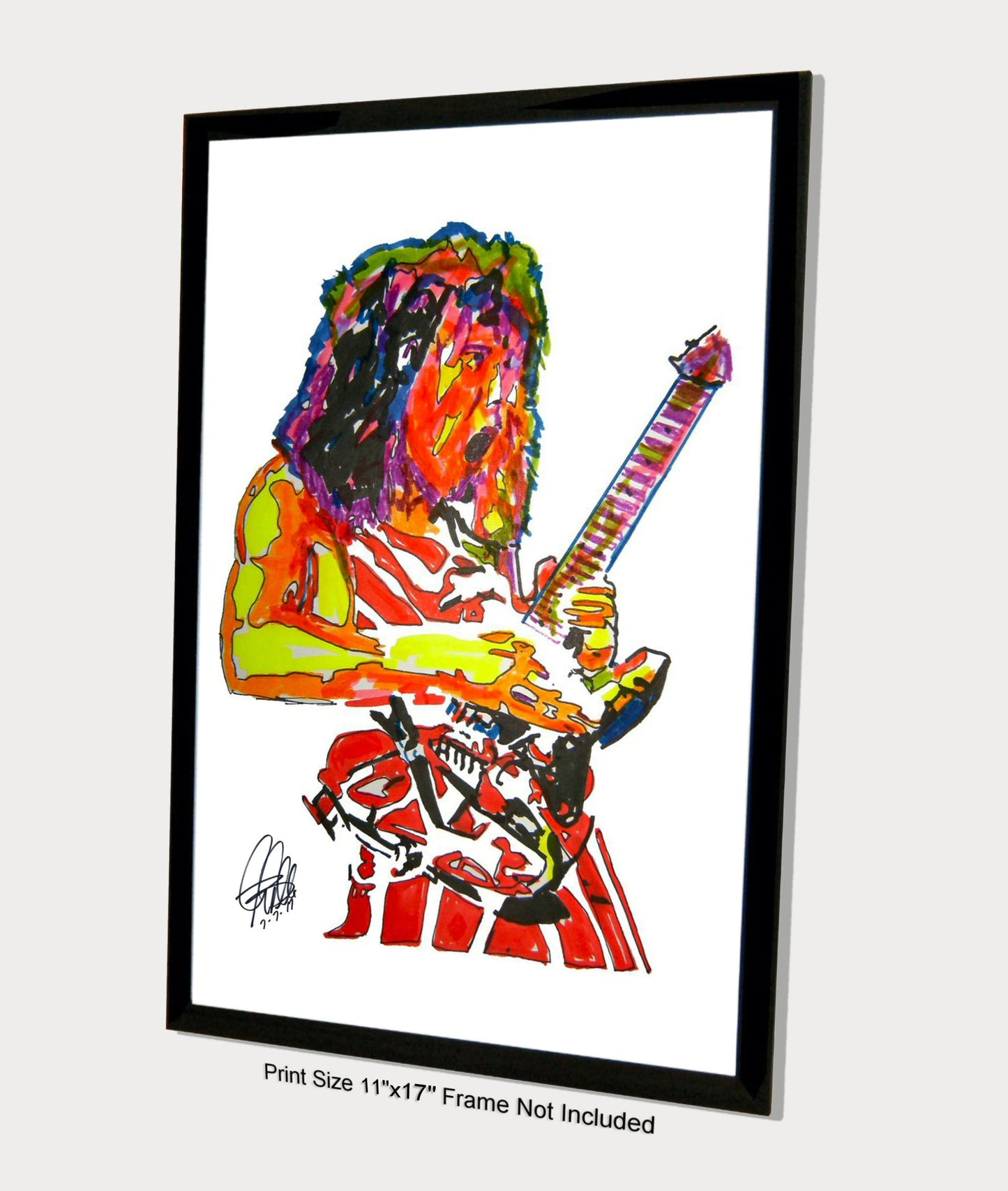 Eddie Van Halen Guitar Rock Music Poster Print Wall Art 11x17