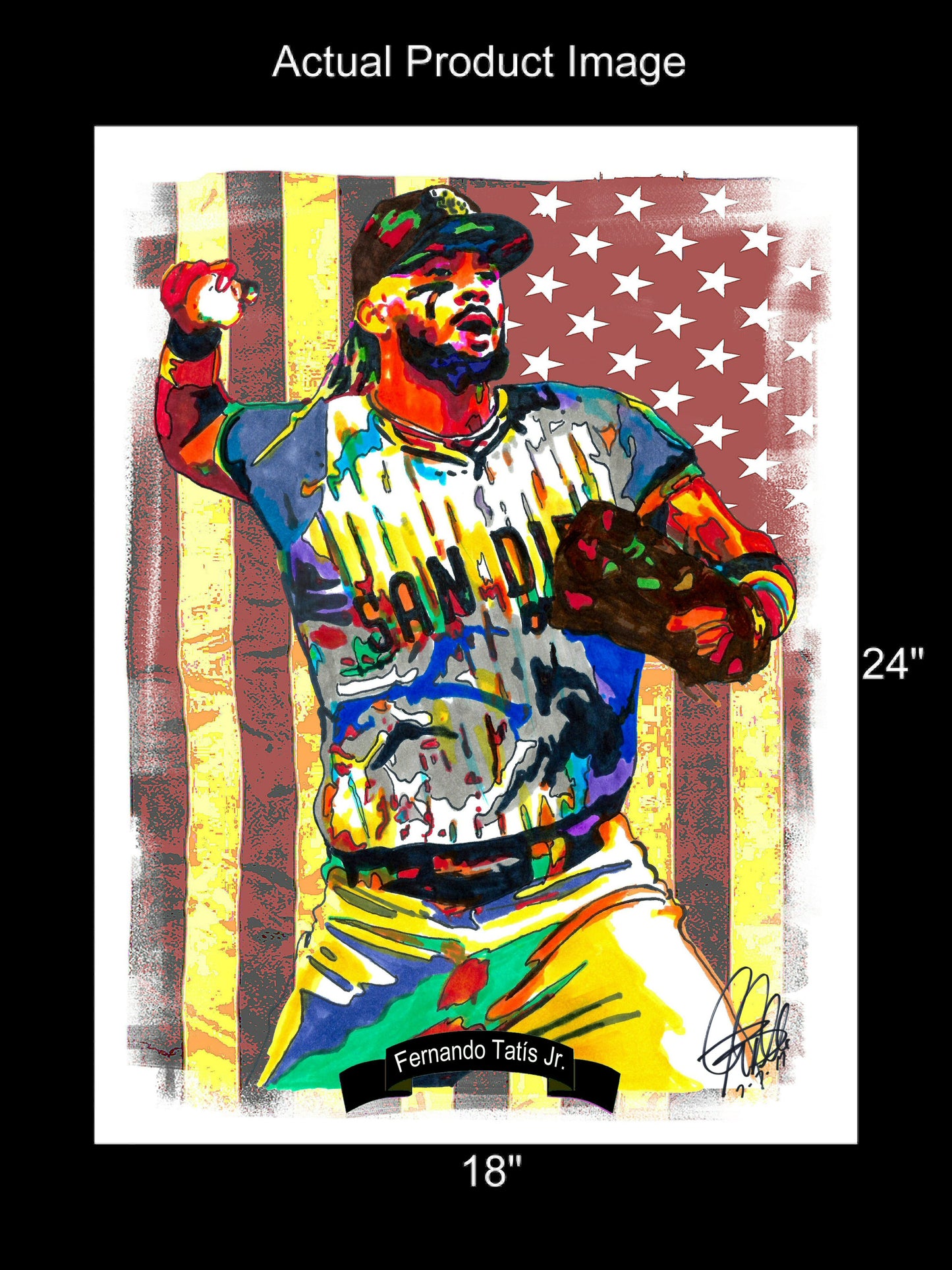 Fernando Tatis Jr San Diego Padres Baseball Poster Print Wall Art 18x24