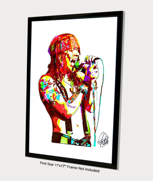 Axl Rose Guns N Roses Singer Rock Music Poster Print Wall Art 11x17