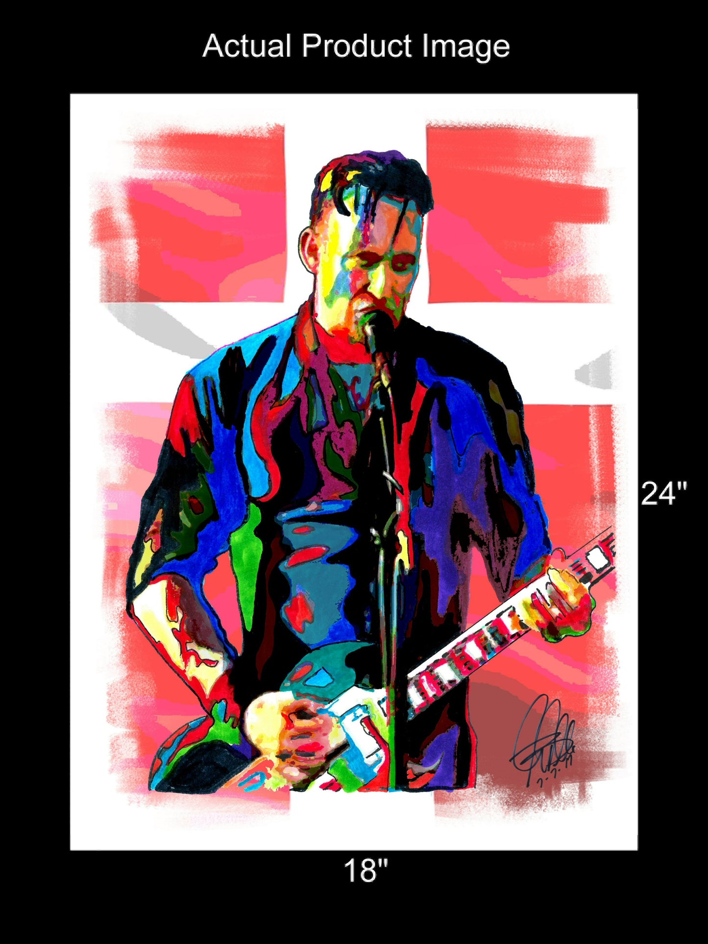 Michael Poulsen Volbeat Heavy Metal Rock Music Poster Print Wall Art 18x24