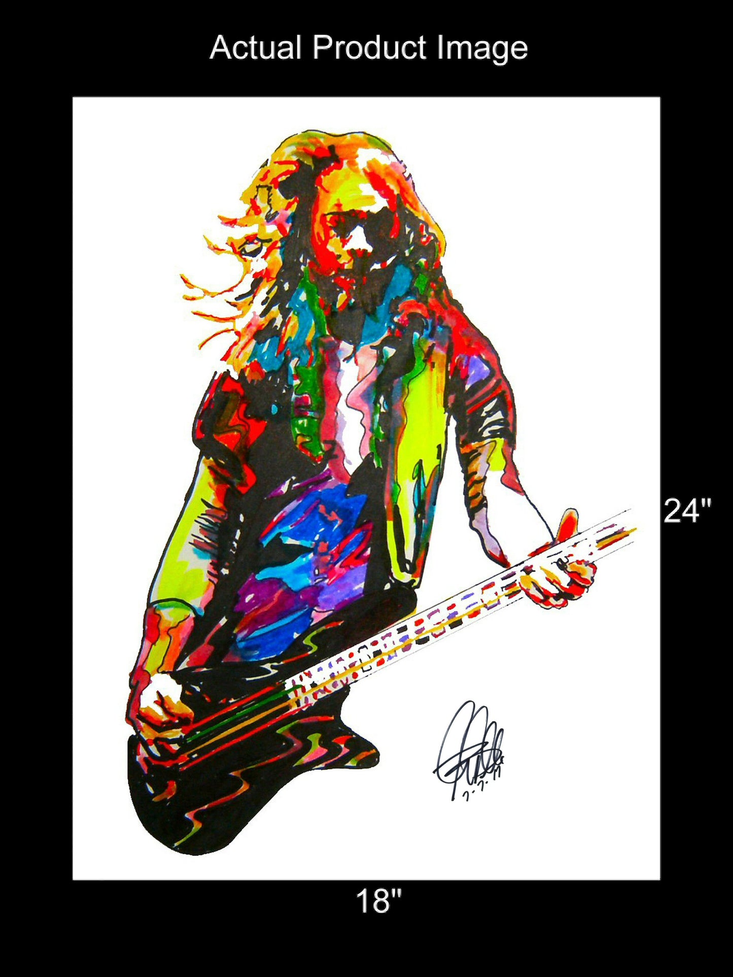 Rex Brown oPantera Bass Guitar Heavy Metal Music Poster Print Wall Art 18x24