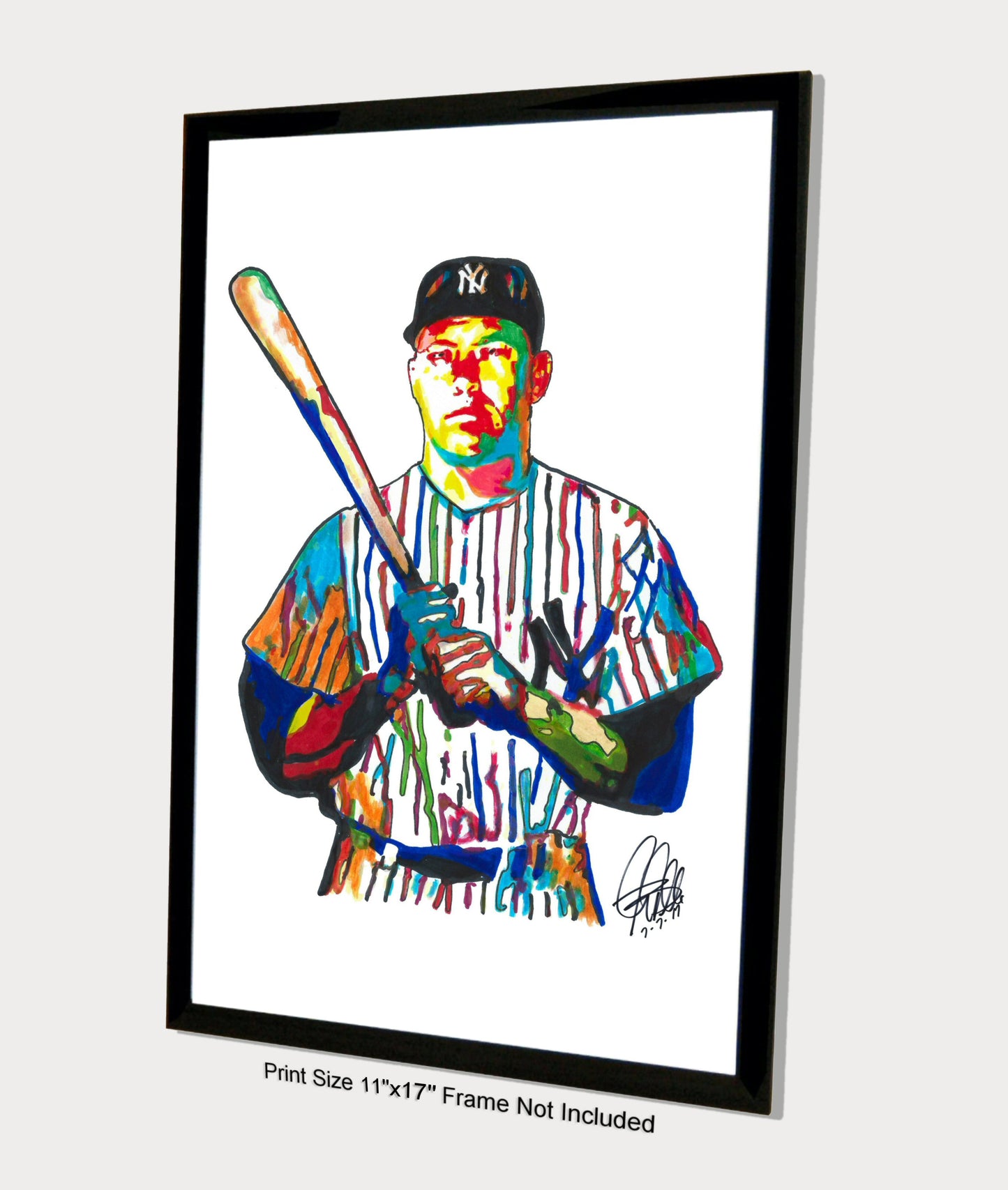 Mickey Mantle New York Yankees Baseball Print Poster Wall Art 11x17