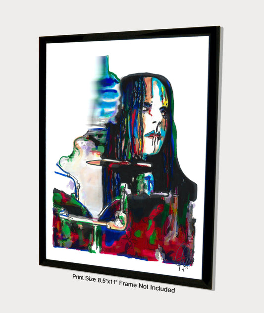 Joey Jordison Slipknot Drums Heavy Metal Music Poster Print Wall Art 8.5x11